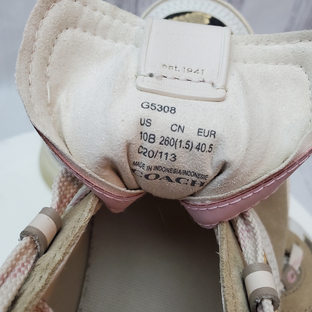 COACH Citysole Court Leather Sneaker - Beechwood/ Aurora Sz 10B - Picture 8 of 14